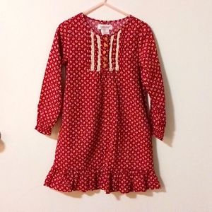 Girl's Long Sleeve Flower Dress